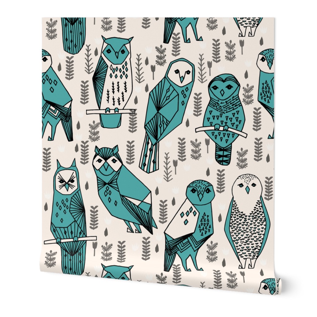 owls // hand-drawn owl bird illustration original designs by Andrea Lauren