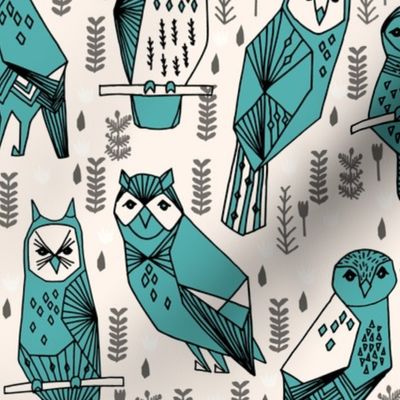 owls // hand-drawn owl bird illustration original designs by Andrea Lauren