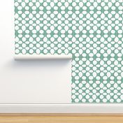 Holiday Bobbles - Abstract Geometric Frost Evergreen