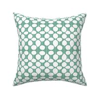 Holiday Bobbles - Abstract Geometric Frost Evergreen