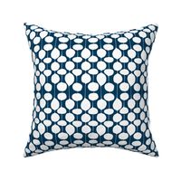 Holiday Bobbles - Abstract Geometric Remix Navy Blue