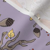 Falling Leaves Stripe soft lavender