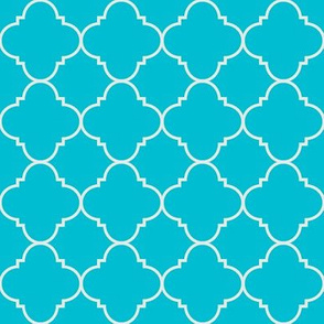 turquoise quatrefoil