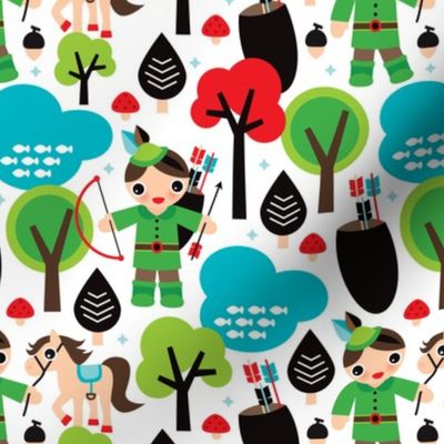 Robin Hood woodland print for boys