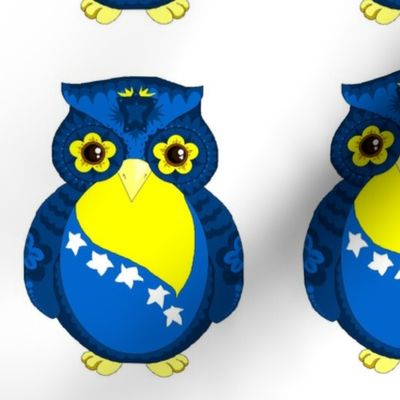 Blue & Yellow Owl