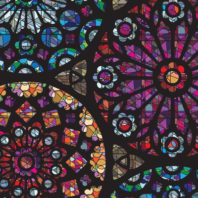 Stained Glass Fabric, Wallpaper and Home Decor