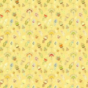 Yellow floral pattern