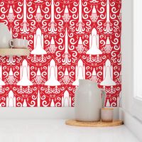 Rocket Science Damask (Red)