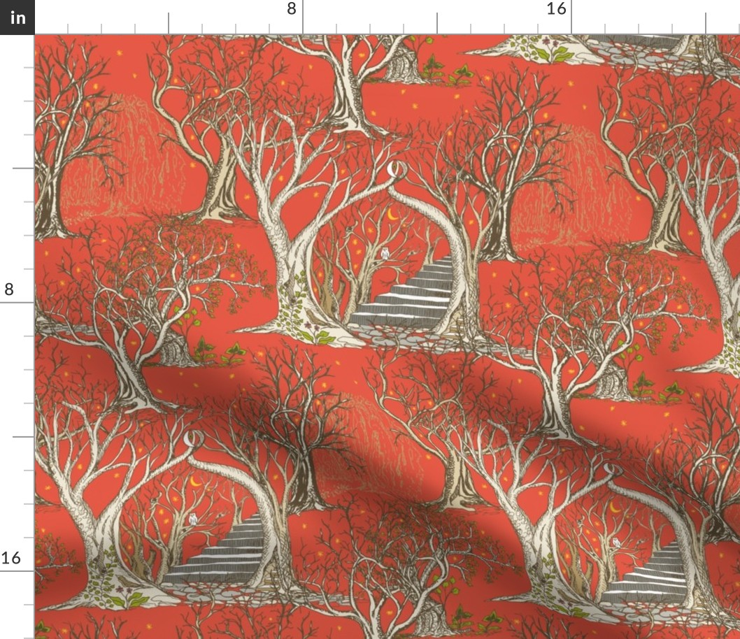 Ghostly Trees in the Spooky Flaming Forest - Medium Scale