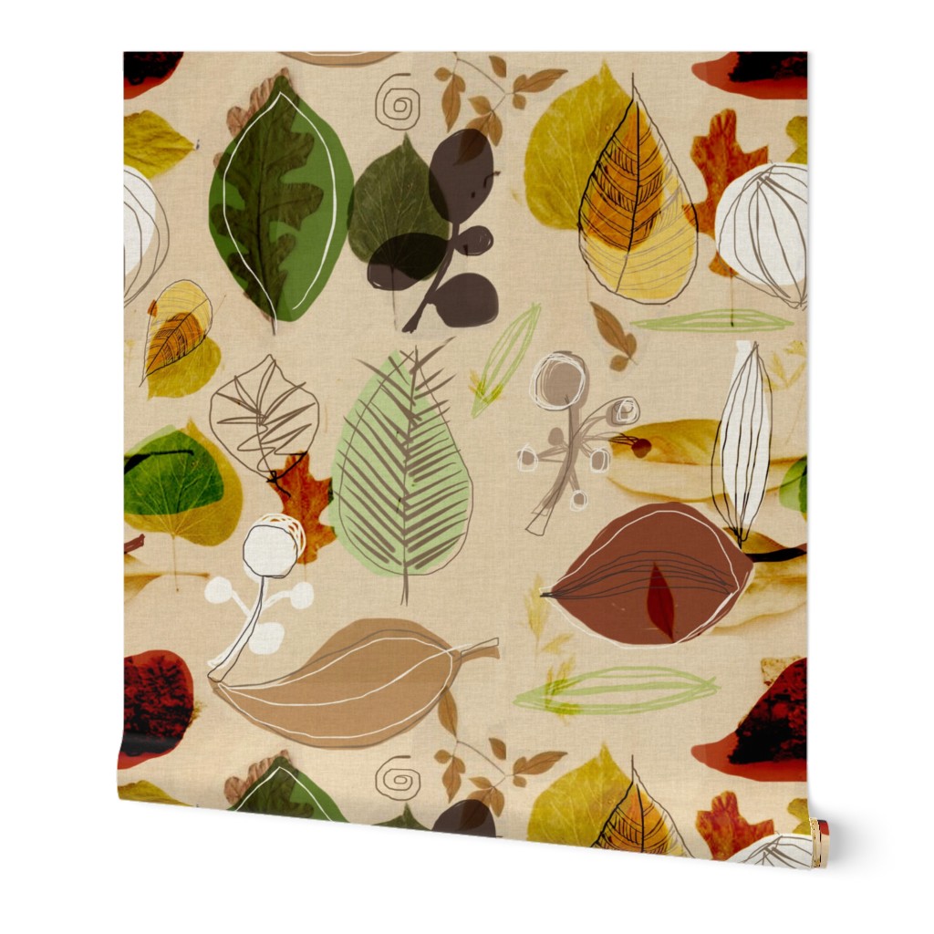 Mid century Leafy Love in Autumn