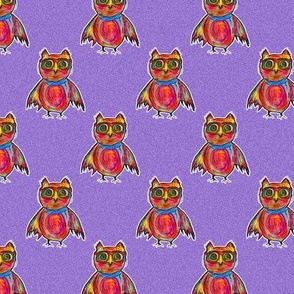 THE OWL WEARING GOGGLES on Mauve
