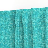 Turquoise russian paisley pattern