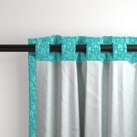 Turquoise russian paisley pattern