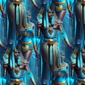 Egyptian Bubbles (Large Blue Mirrored)