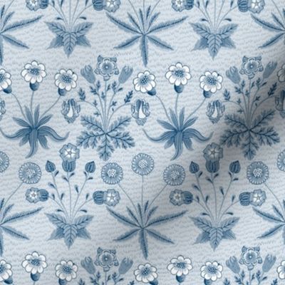 William Morris Daisy ~ Lonely Angel Blue and White