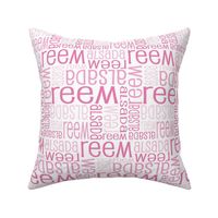 Personalised Name Fabric - Pink Reverse