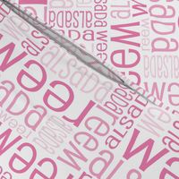 Personalised Name Fabric - Pink Reverse