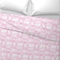 Personalised Name Fabric - Pink Reverse