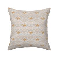 Birds Upon The Sea ~ Silver Leaf with Dauphine and Gilt