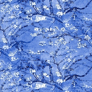 Vincent van Gogh ~ Branches of an Almond Tree in Blossom ~ Cobalt Midnight