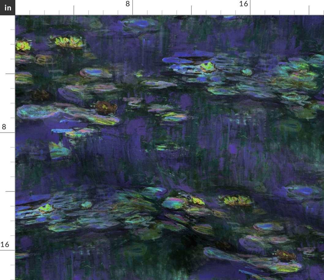 Claude Monet ~ Waterlilies ~ At Night