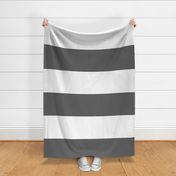 Charcoal Gray and White XL Stripes