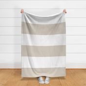 Linen Beige and White XL Stripes