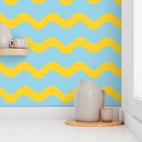 Stormy Sea Stripe (blue + yellow)