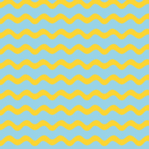 Stormy Sea Stripe (blue + yellow)
