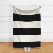 Black and Ivory XL Stripes