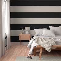 Linen Beige and Black XL Stripes