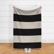 Linen Beige and Black XL Stripes