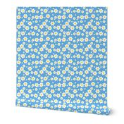 Birdy Daisies Aqua Blue v2.1 Smaller