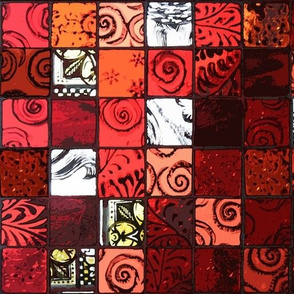 Red stained glass