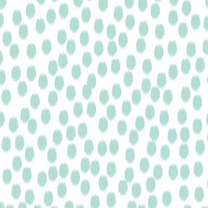 Mint and White Scattered Dots