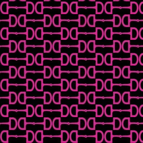 Snaffle Bits Pink & Black Small Scale