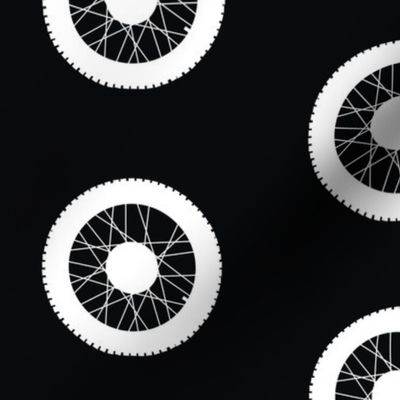 Motorcross Wheel Black & White