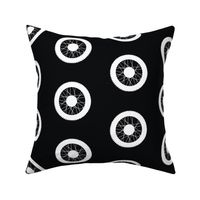 Motorcross Wheel Black & White