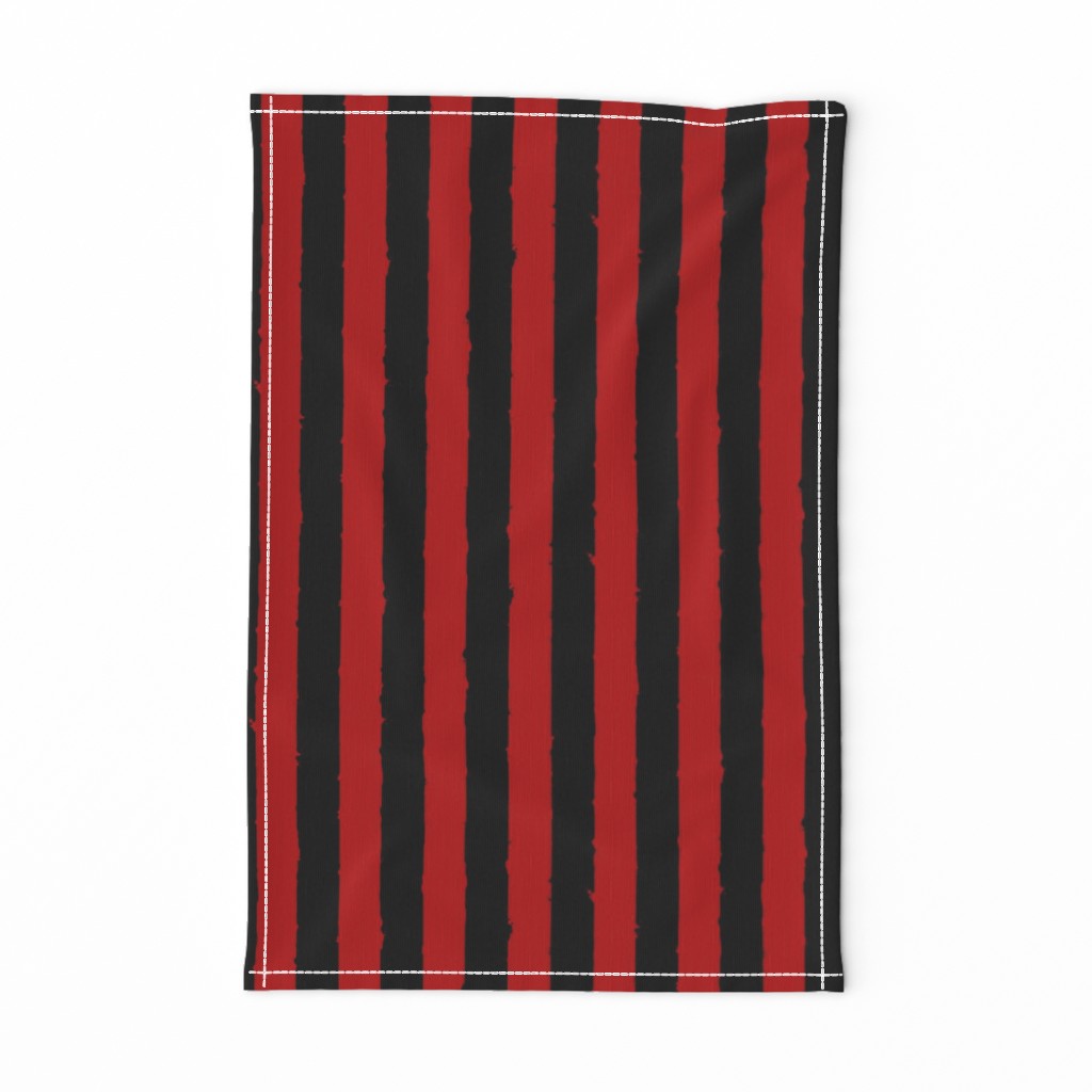 Distress Stripe Black Red