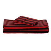 Distress Stripe Black Red