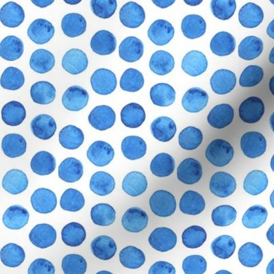 Dark Blue Watercolor Dots