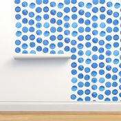 Dark Blue Watercolor Dots