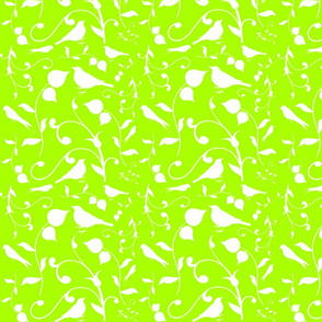 Swirly Bird Small Print Lime