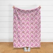 Swirly Bird Small Print Pink