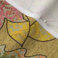 Lace Worked Leaves in Amber Green