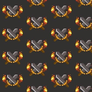 crossed pixel swords