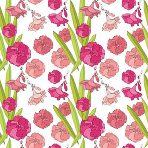 pattern with pink flowers