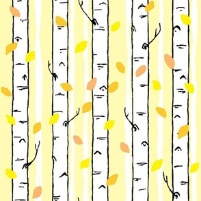 autumn birch stripe