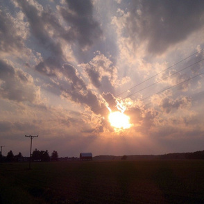 Farm sunset