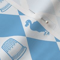 Alice Dodo & Thimble Pattern (blue and white)
